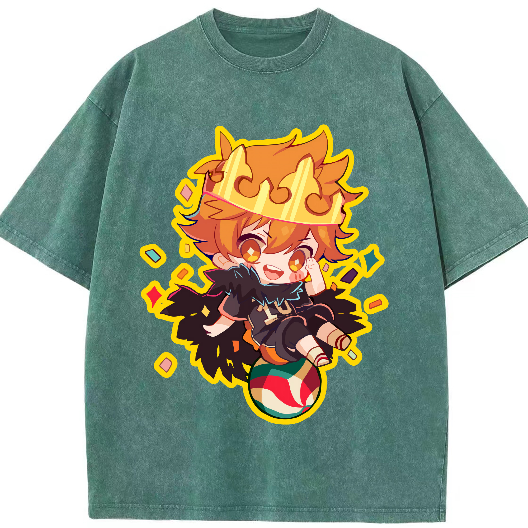 （画像用） ハイキュー!! Haikyu!! 綿100% ヴィンテージ風 半袖Tシャツ（フロントプリント）
